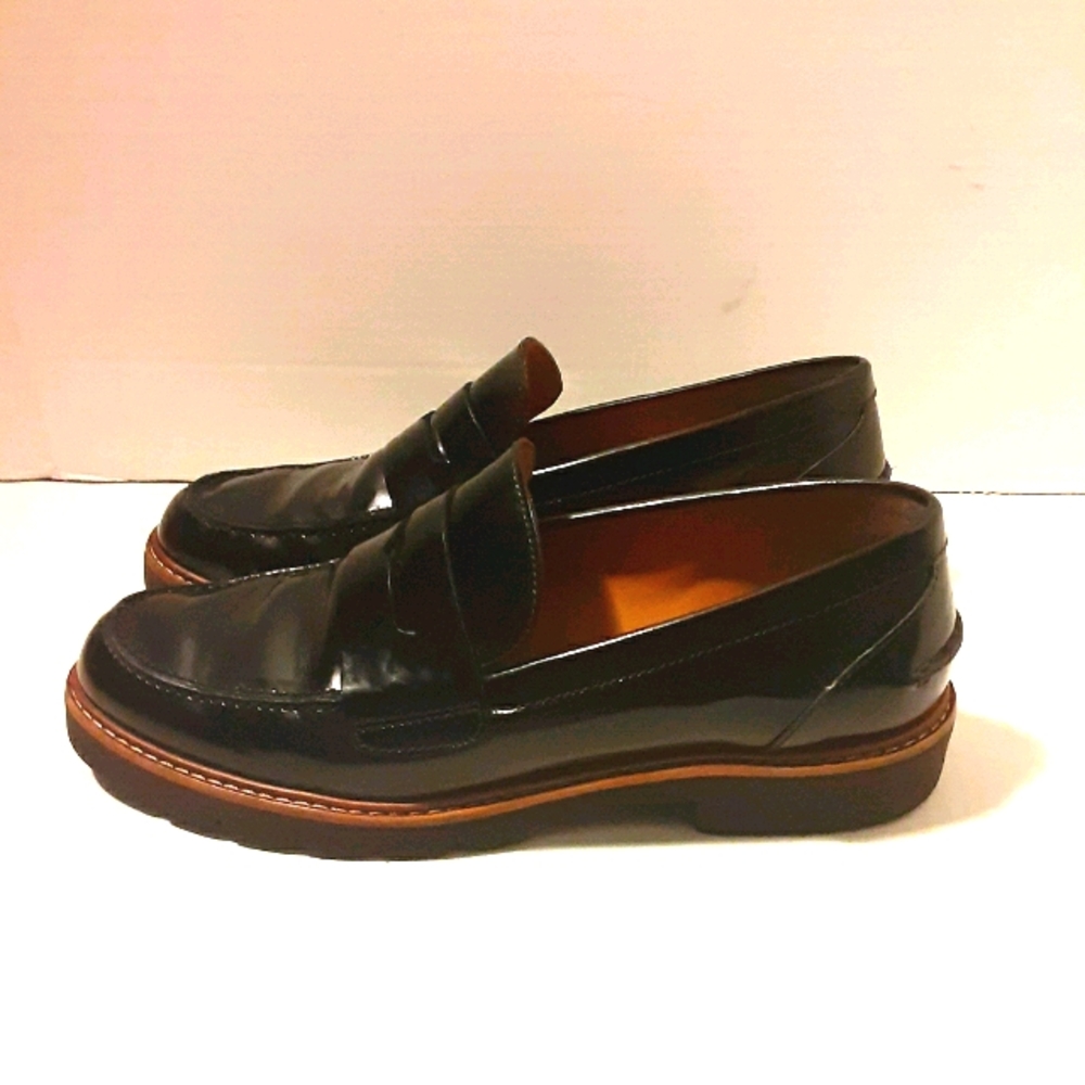 EUC COACH Black Patent Leather Oxfords
